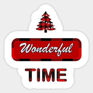 Wonderful time xmas tree Sticker